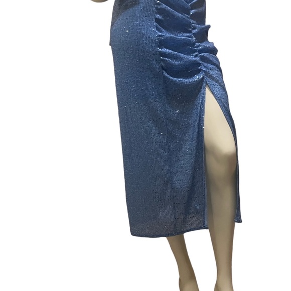 Zara Blue mermaid sequin skirt - Picture 4 of 6